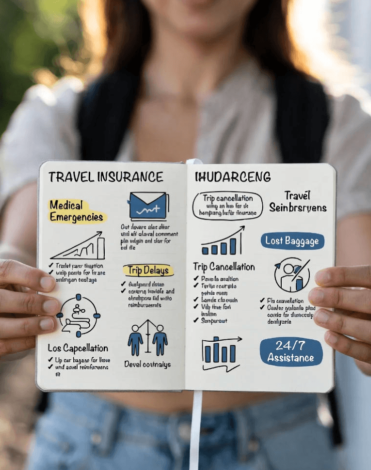 Travel insurance benefits illustration